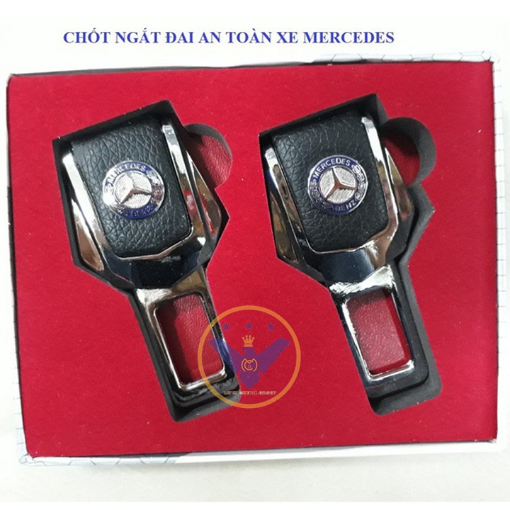 Bộ 2 cài chốt an toàn xe hơi có logo MERCEDES