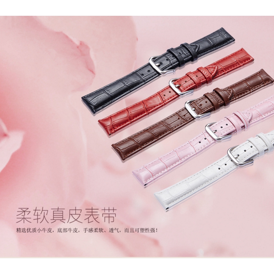 Dây Đồng Hồ Chất Liệu Da 12mm 14mm 16mm 18mm 20mm 22mm