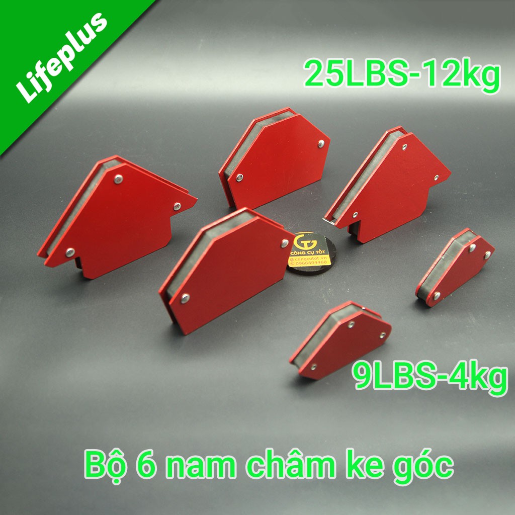 Bộ 6 ke góc nam châm nhiều kích cỡ