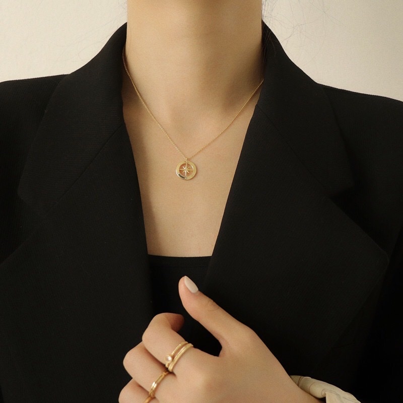 Dây Chuyền Ngôi Sao Viền Tròn - Vani Store [TS000615]