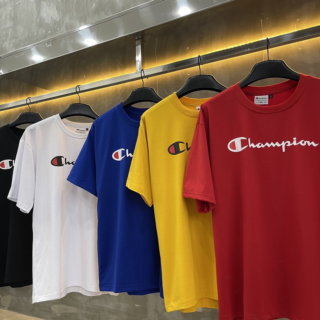 Áo Thun Champion Unisex Áo Thun In V1 Hàng Chất Logo Thêu Full Tag