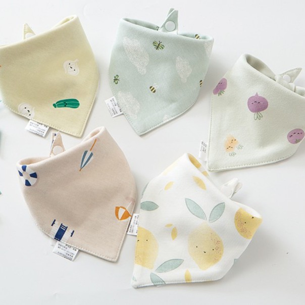Yếm tam giác cotton CAO CẤP siêu mềm mịn cho bé 0-3 tuổi