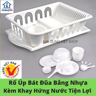 Rổ úp bát đũa muỗng kèm khay hứng nước Hàng Việt Nam
