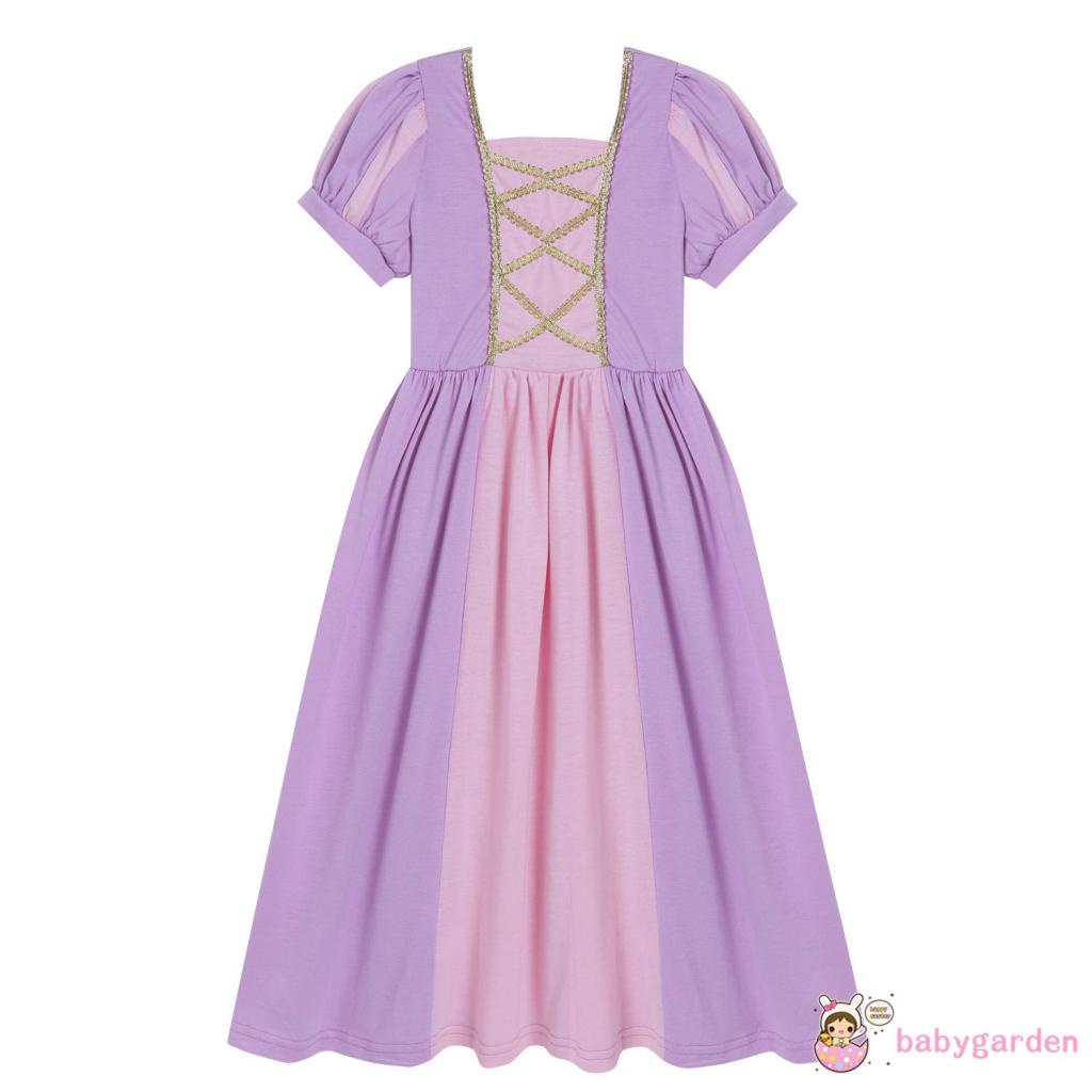 Đầm Công Chúa Tay Phồng Ngắn Eo Cao Thời Trang Xinh Xắn Cho Bé Gái