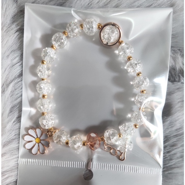 Vòng tay đính hoa cúc thời trang giá rẻ TS03, vòng tay nữ mang phong cách Hàn Quốc, làm quà tặng sinh nhật, quà lưu niệm