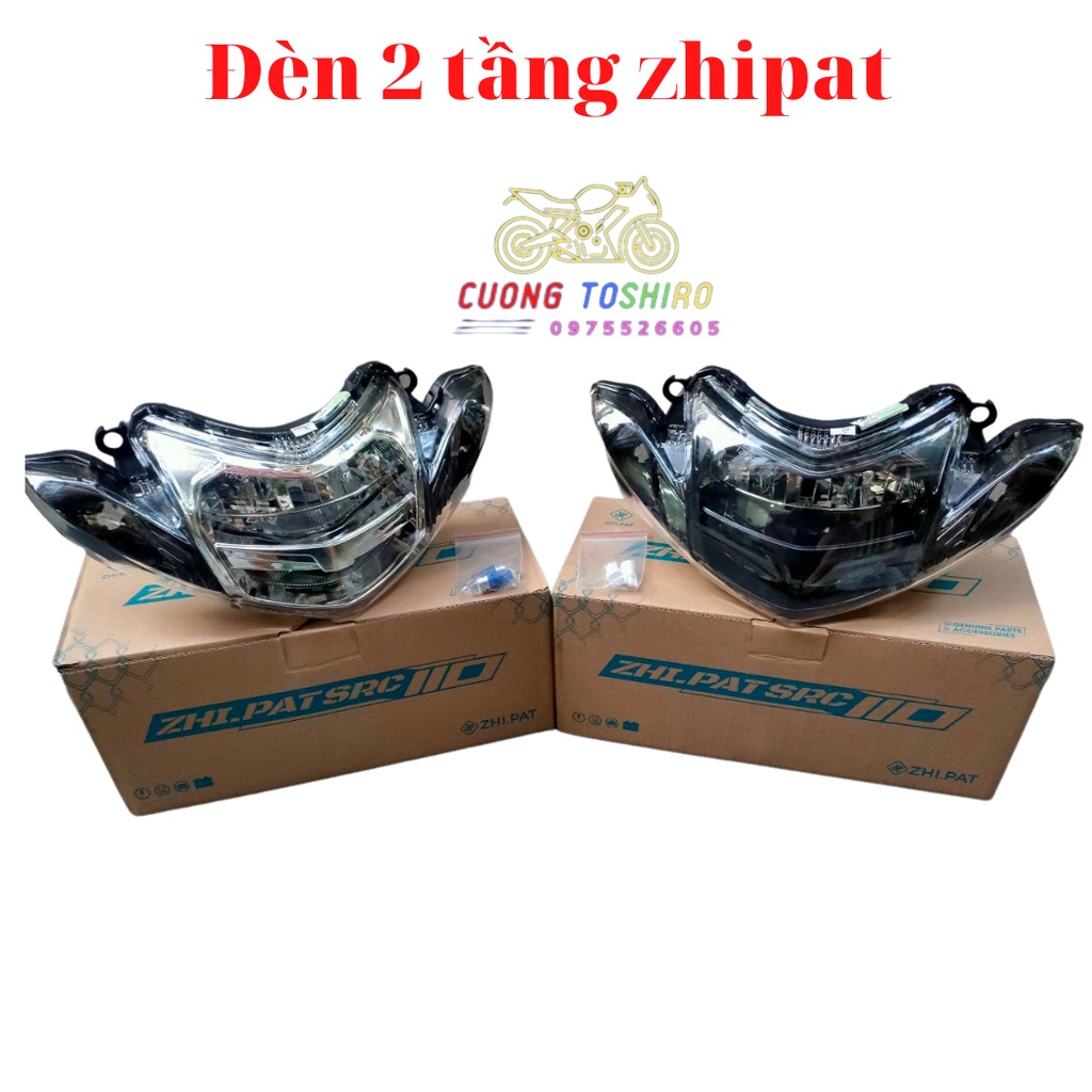 Đèn pha Zhipat led 2 tầng xe sirius chính hãng bảo hành 1 năm lỗi 1 đổi 1 phong cách Racing