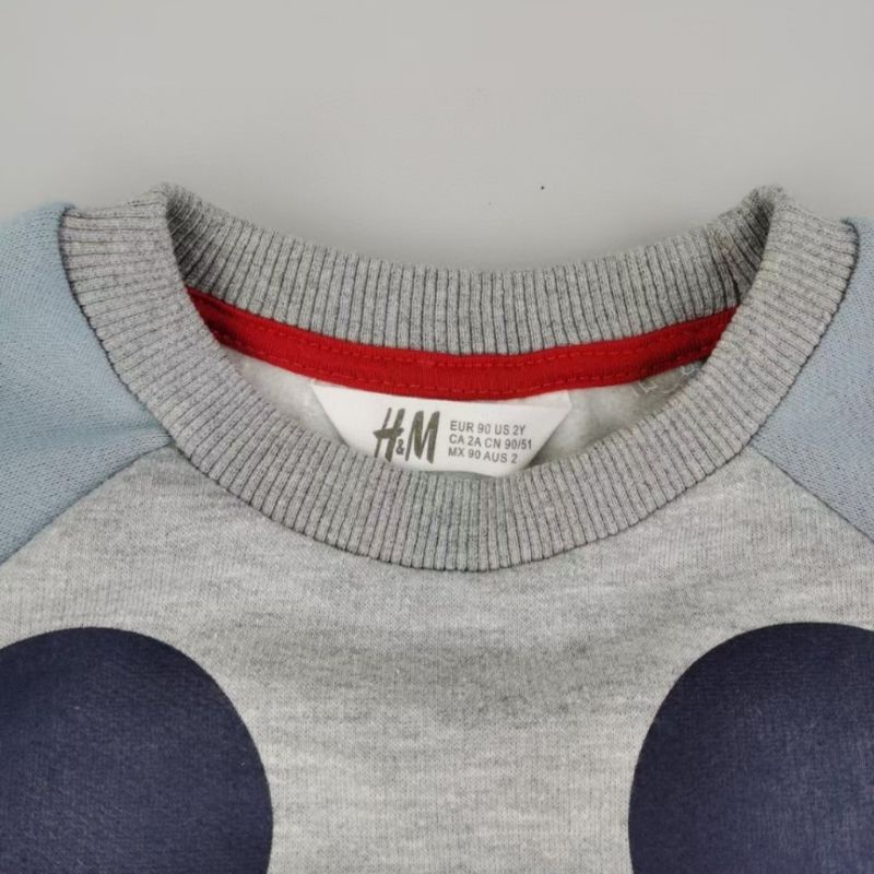 bộ nỉ bông cho bé , set nỉ mickey xuất dư màu xám hm dài tay - tiệm nhà an