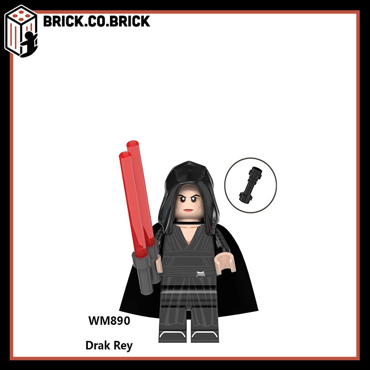 WM 6081 - Đồ chơi lắp ráp minifigures và non lego mô hình chiến tranh giữa các vì sao Star Wars:Rey, Finn, Star Trekk