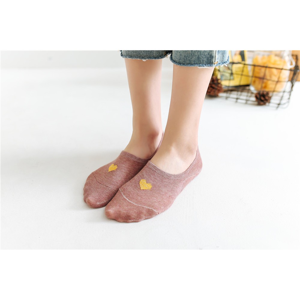Tất nữ cổ ngắn đi giày lười màu Pastel chất cotton mềm mịn cao cấp - T016