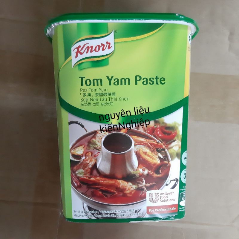 súp nền lẩu Thái knorr Tom Yam paste hộp 1.5kg