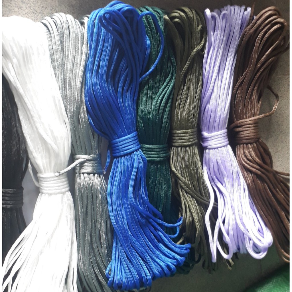 3mét DÂY PARACORD đan vòng tay 4MM 7 LÕI (có trên 30 màu)