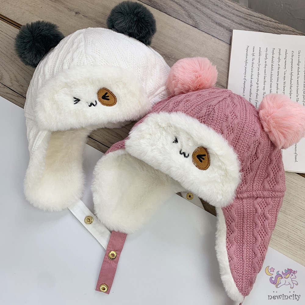 Mũ nhung giữ ấm mùa đông thiết kế đáng yêu phong cách Hàn Quốc cho em bé