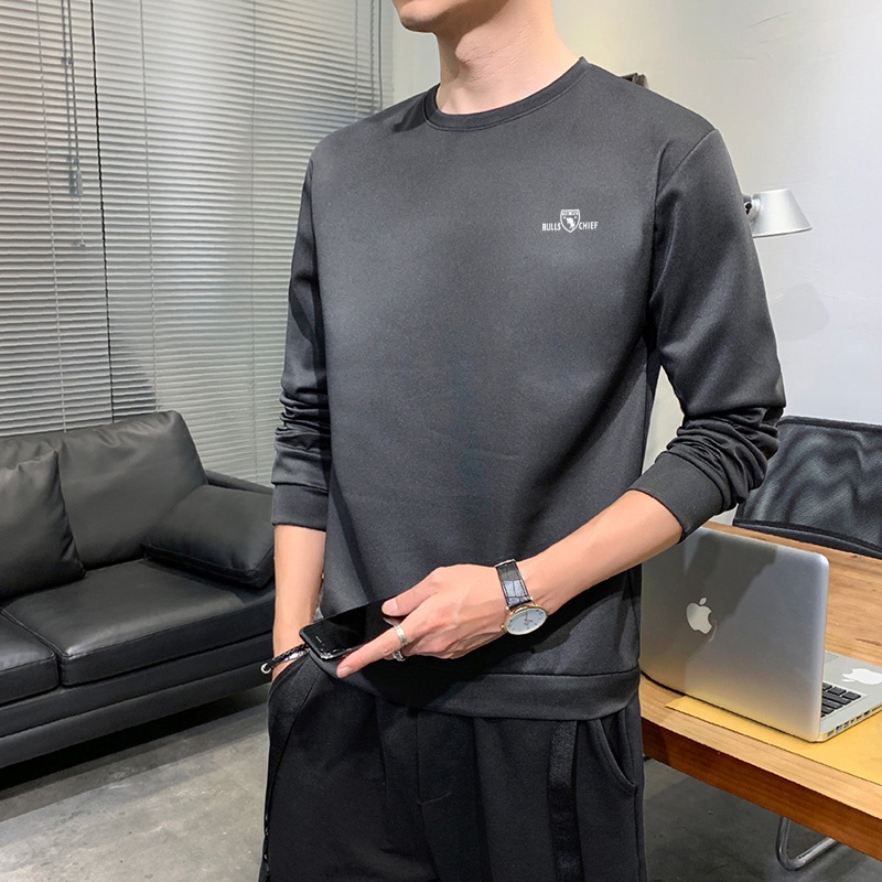 Áo tay dài cổ tròn thời trang thu đông cho nam | BigBuy360 - bigbuy360.vn