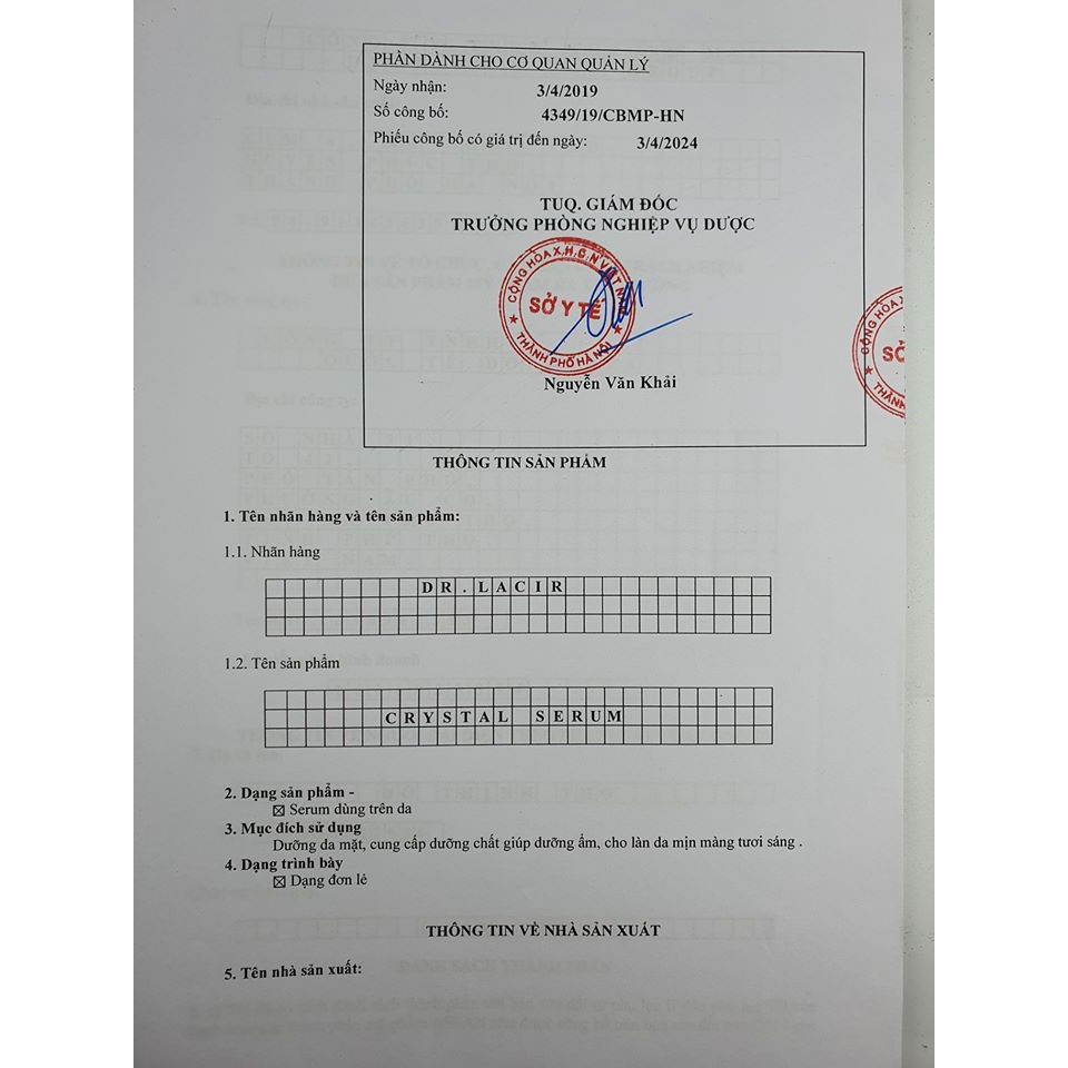 Serum Tinh Thể Vàng 24K Dr Lacir