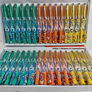 Nguyên hộp 15 bút máy luyện chữ đẹp Doraemon FT-02/DO tặng thêm ngòi thay thế