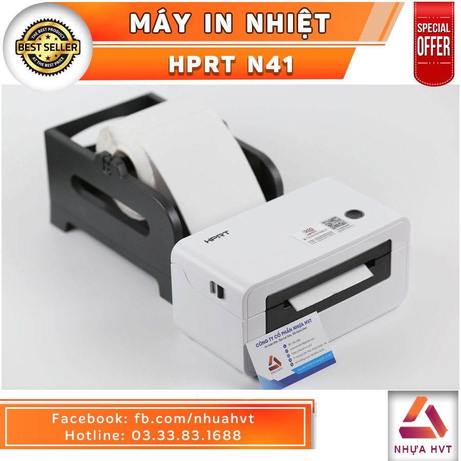 Máy in nhiệt, máy in đơn hàng NHỰA HVT HPRT N41 chính hãng