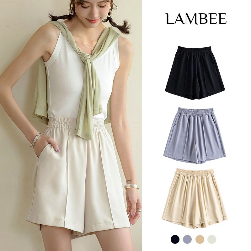 Quần đùi nữ cạp chun năng động chất vải mềm, nhẹ, mát dáng quần short nữ ống rộng LB02