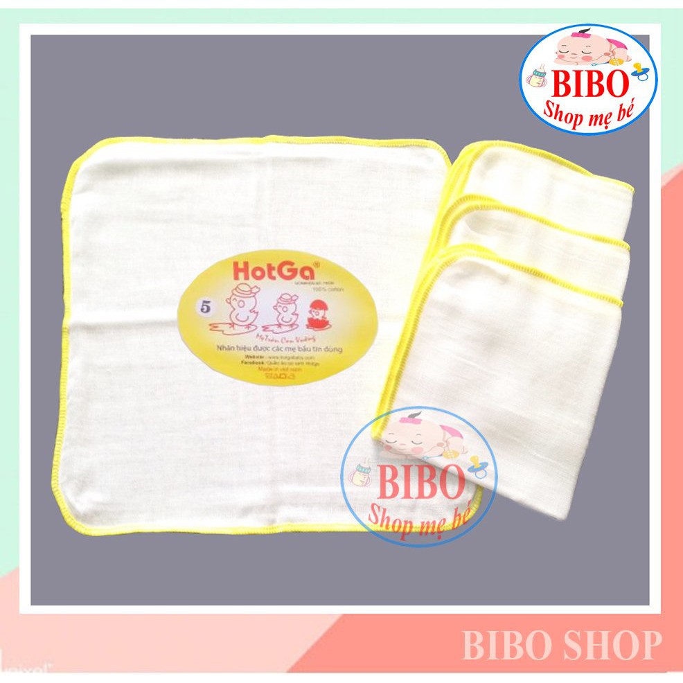 Khăn Sữa Gạc 4 Lớp,5 Lớp HotGa (25x27cm), Khăn Sữa Cho Bé Sơ Sinh