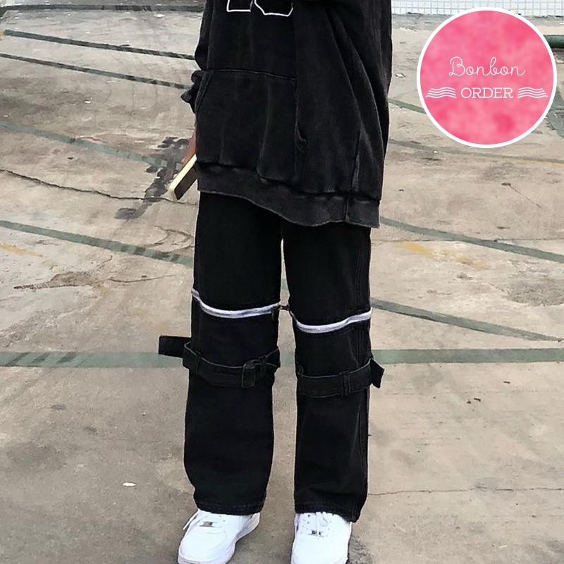 QUẦN JEAN ULZZANG ỐNG RỘNG UNISEX CỰC CHẤT -