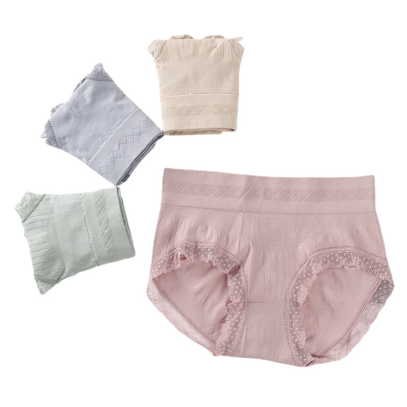 🔥 Quần lót nữ cotton kháng khuẩn cạp cao nâng mông - Quần lót mặc trong váy cạp to phối viền ren cao cấp LN9033 | BigBuy360 - bigbuy360.vn