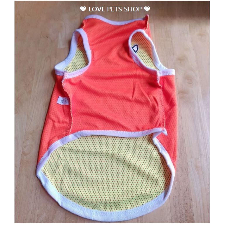 ÁO CHO CHÓ MÈO, ÁO BA LỖ BẰNG VẢI LƯỚI 2 LỚP CHO THÚ CƯNG NHỎ DƯỚI 5KG - LOVE PETS SHOP