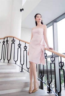 Đầm cúp ngực phối lưới
