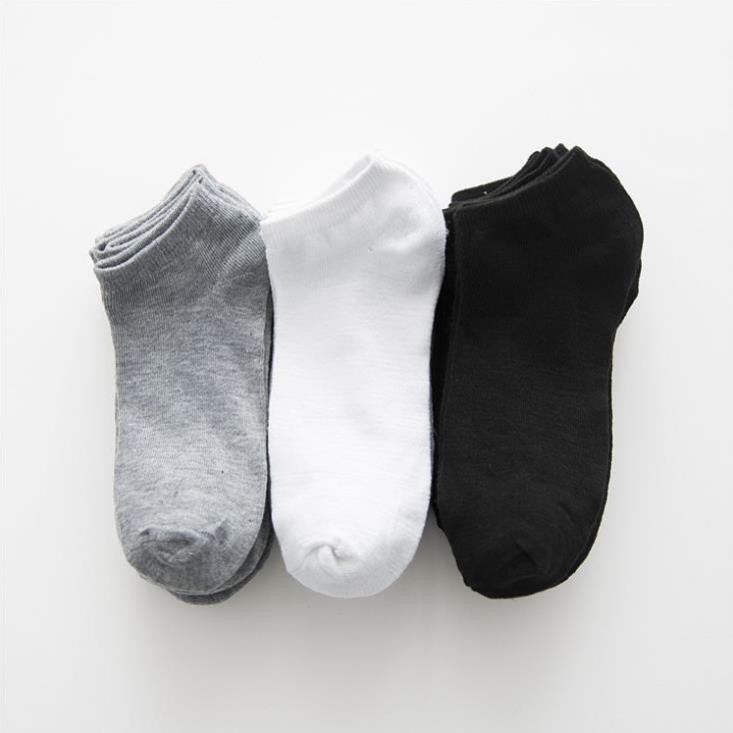 Tất Vớ Nam Nữ Cotton Trơn Cổ Ngắn Hàn Quốc - Tất Vớ Cổ Thấp Unisex Thấm Hút Mồ Hôi Cực Tốt
