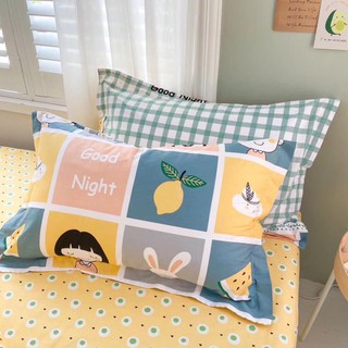 Set 5 món chăn ga gối Cotton Poly Hàn quốc