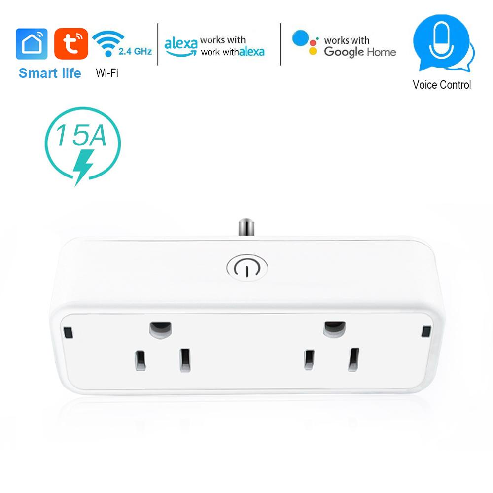 Ổ Cắm Thông Minh 2 Trong 1 Kết Nối Wifi Điều Khiển Qua Ứng Dụng Alexa Google Home