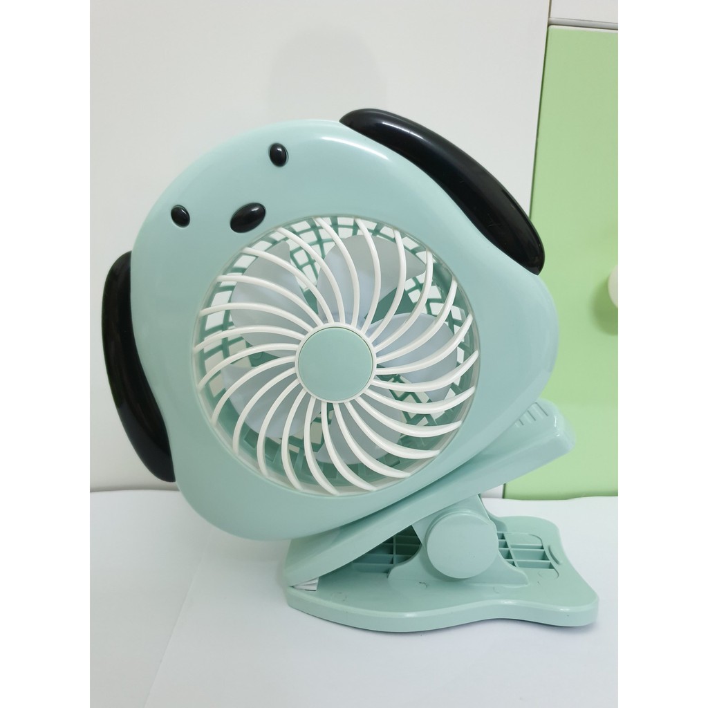 Quạt kẹp xe đẩy tích điện dành cho bé hình thú | BigBuy360 - bigbuy360.vn