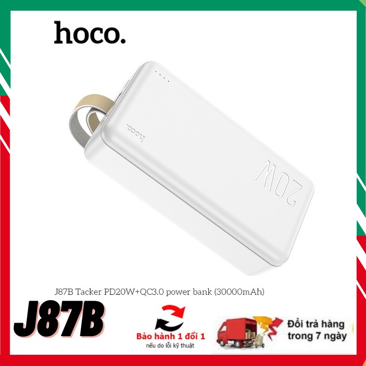 CHÍNH HÃNG Pin,Sạc Dự Phòng HOCO J87B 30000Mah Sạc Nhanh 20W Công Nghệ QC 3.0A Cổng Ra USB Và Tyc Bảo Hành 6 Tháng