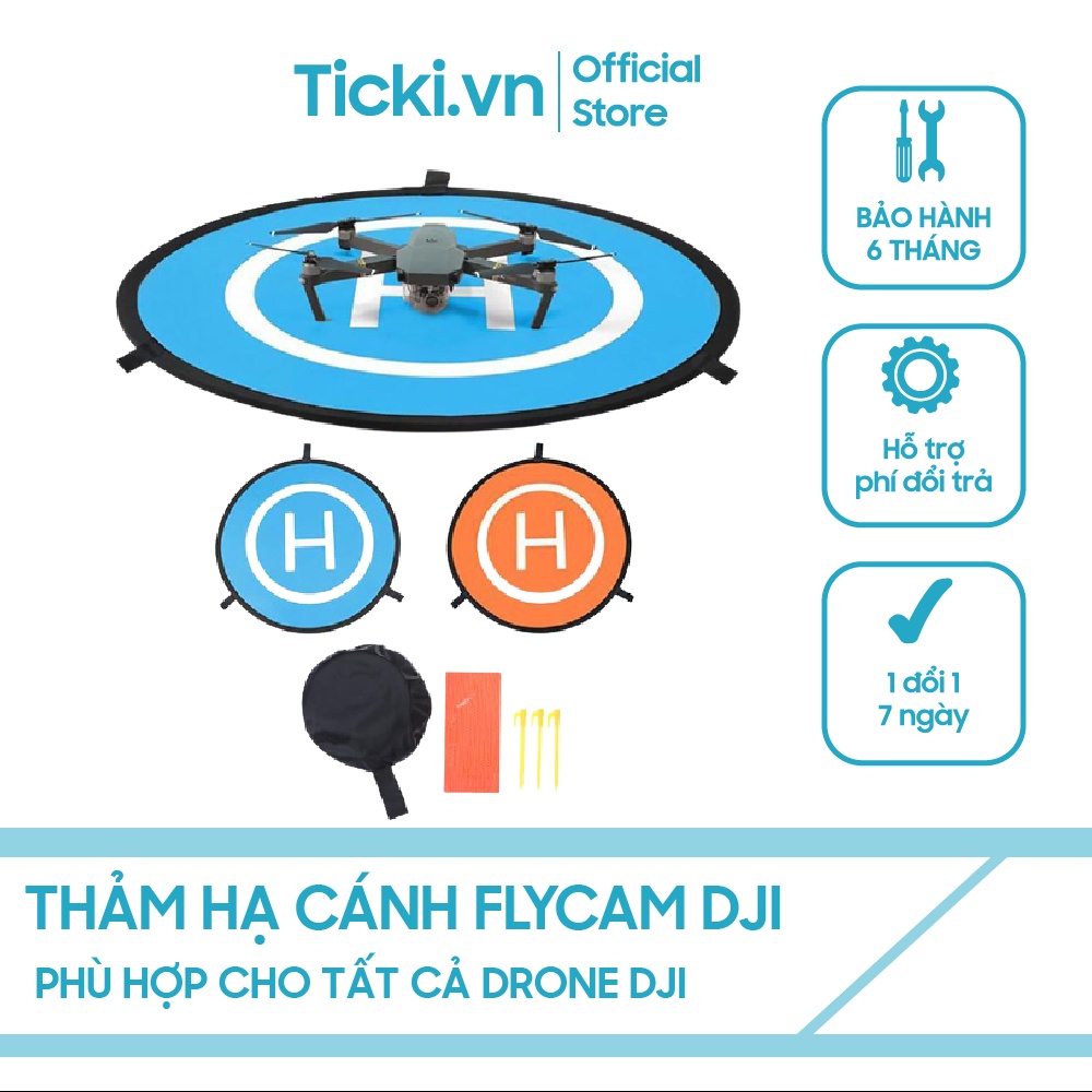 Thảm Hạ Cánh Flycam Đường Kính Rộng 75cm Chống Nước Phù Hợp Cho Tất Cả Flycam Của DJI Sản Xuất – Ticki.vn