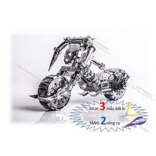 Mô Hình Lắp Ghép kim Loại 3D Xe mô tô Ghostrider Concept