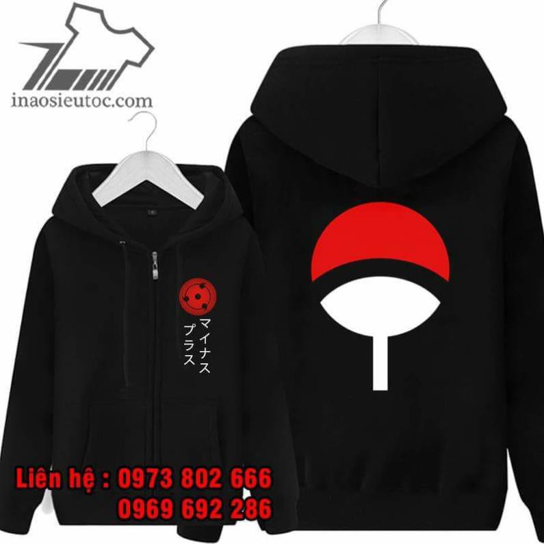 Áo khoác nỉ Uchiha clan - BST áo khoác Naruto ANime đẹp giá rẻ chất lượng /uy tín chất lượng