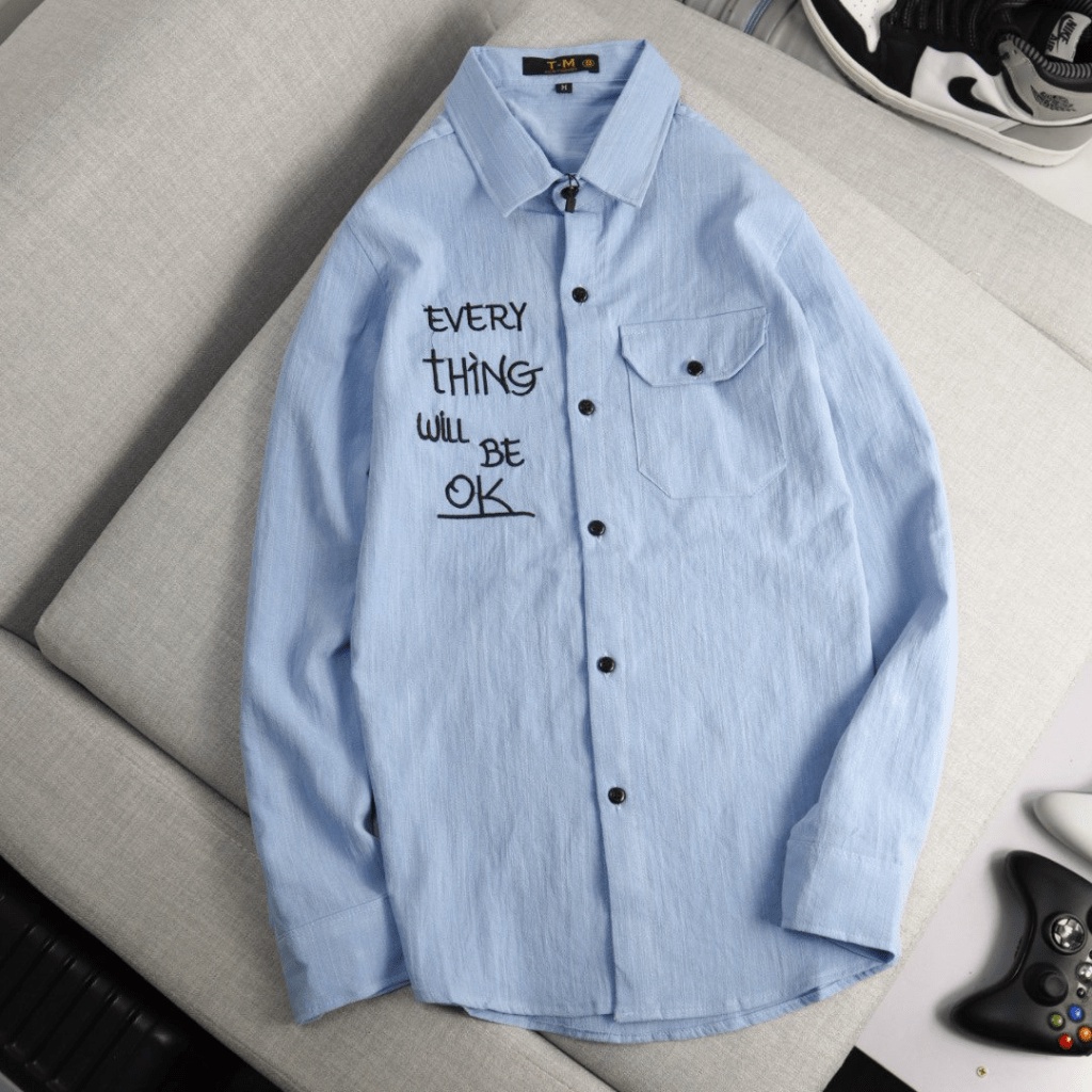 (HCM) ÁO SƠ MI NAM DÀI TAY PHONG CÁCH SOÁI CA THỜI TRANG HÀN QUỐC FORM CHUẨN TÔN DÁNG CHO CÁC ANH EM KME STORE