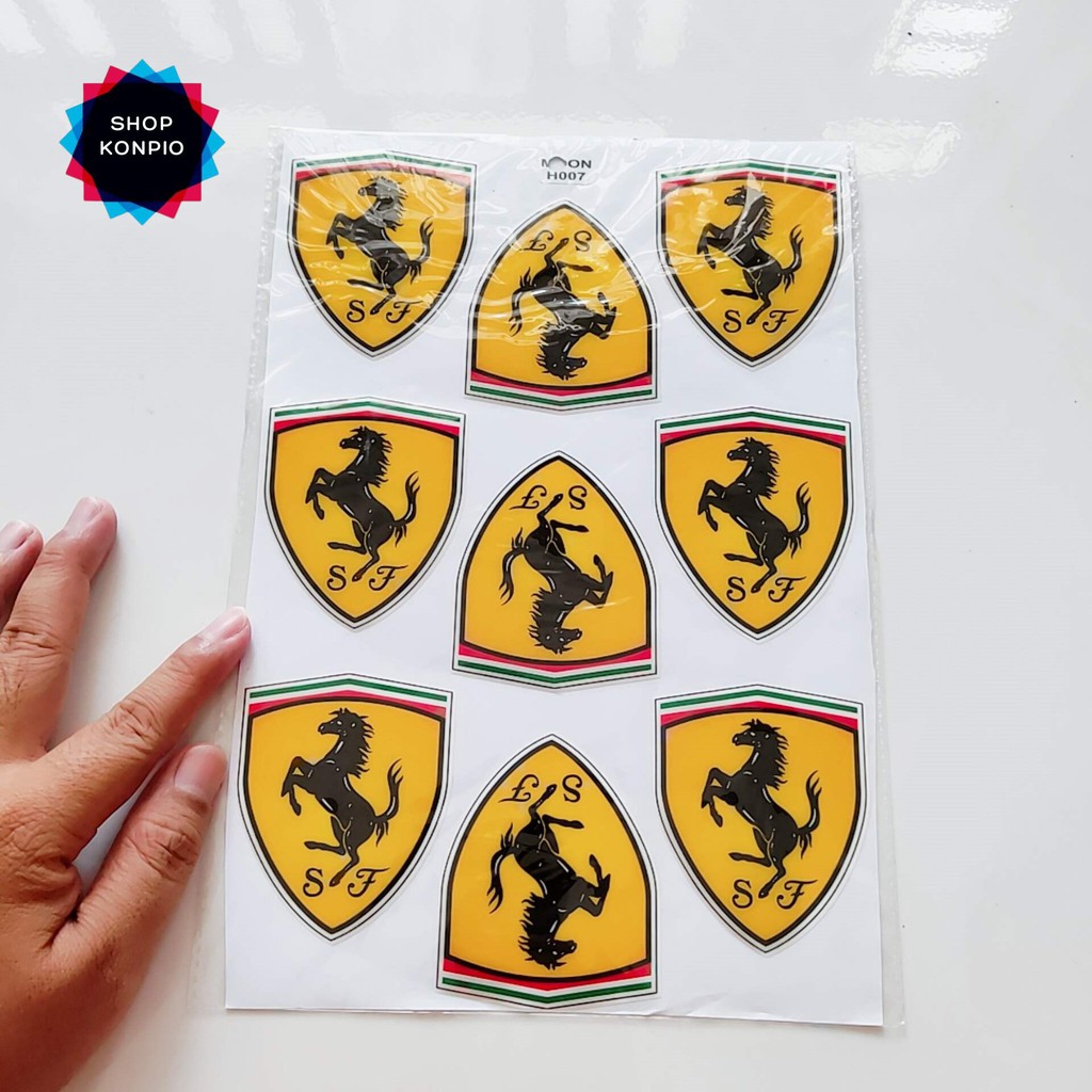 Bộ Tem Sticker UMA Dập Nổi Cao Cấp Dán Xe Máy, Ô Tô, Mũ Bảo Hiểm, Chống Thấm Nước, Chống Bay Màu