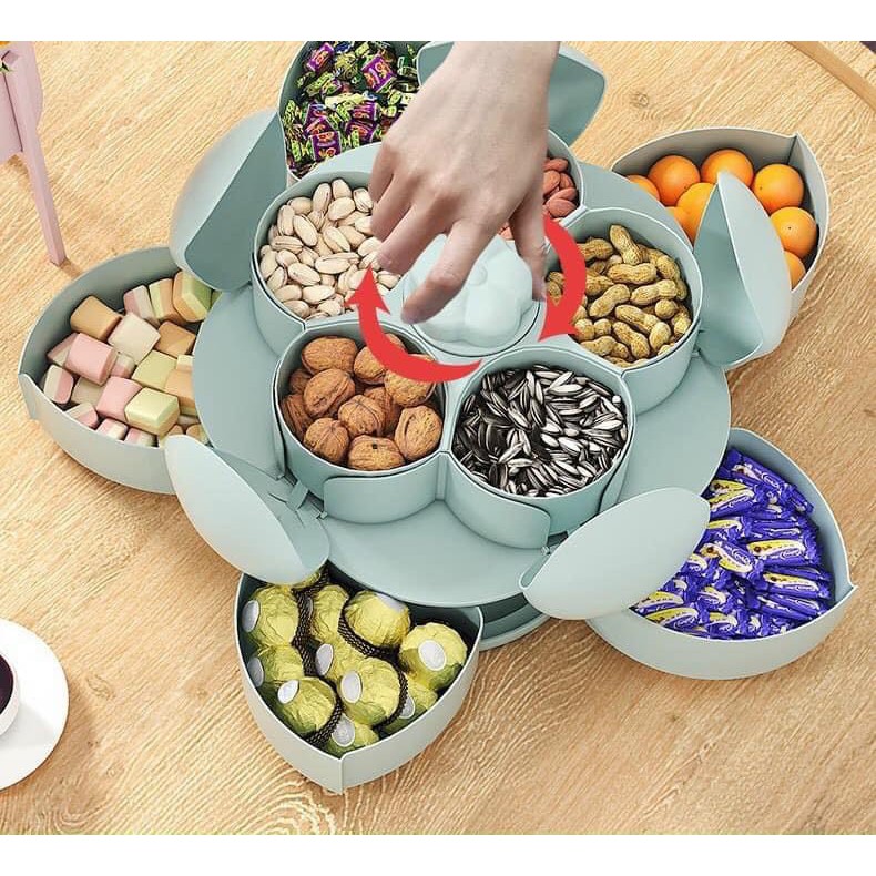 KHAY MỨT XOAY 2 TẦNG 10 CÁNH