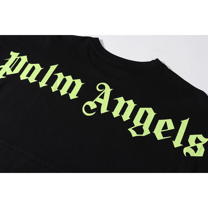 Áo thun tay ngắn họa tiết chữ Palm Angels trẻ trung dành cho nam nữ