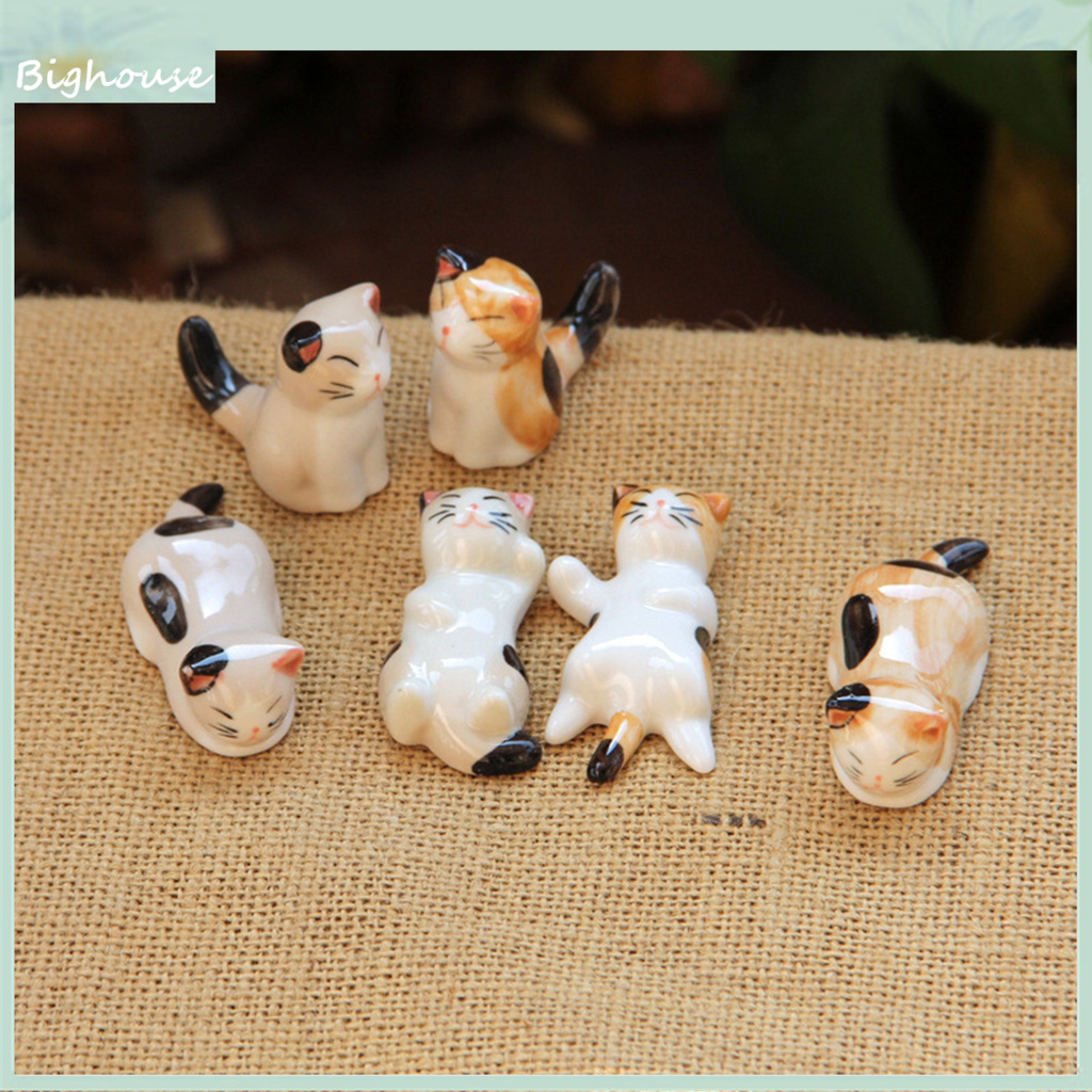 Dụng Cụ Gác Đũa Hình Mèo Bằng Gốm Dễ Thương Xinh Xắn