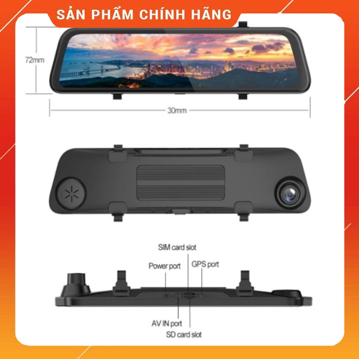 Camera hành trình gương ô tô cao cấp Phisung Z55 màn hình 12 inch, 4G, Wifi, GPS SM | BigBuy360 - bigbuy360.vn