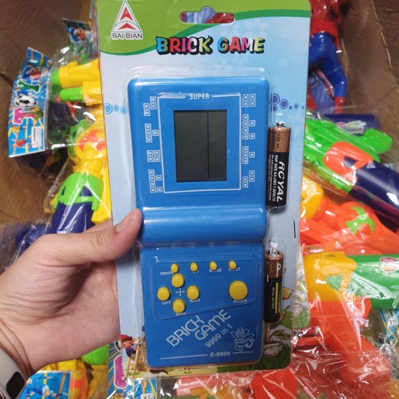 Đồ chơi điện tử, Máy game huyền thoại cầm tay phong cách cổ điển, tetris cam, xanh, tím