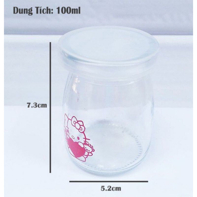 Hũ thủy tinh làm sữa chua 100ml