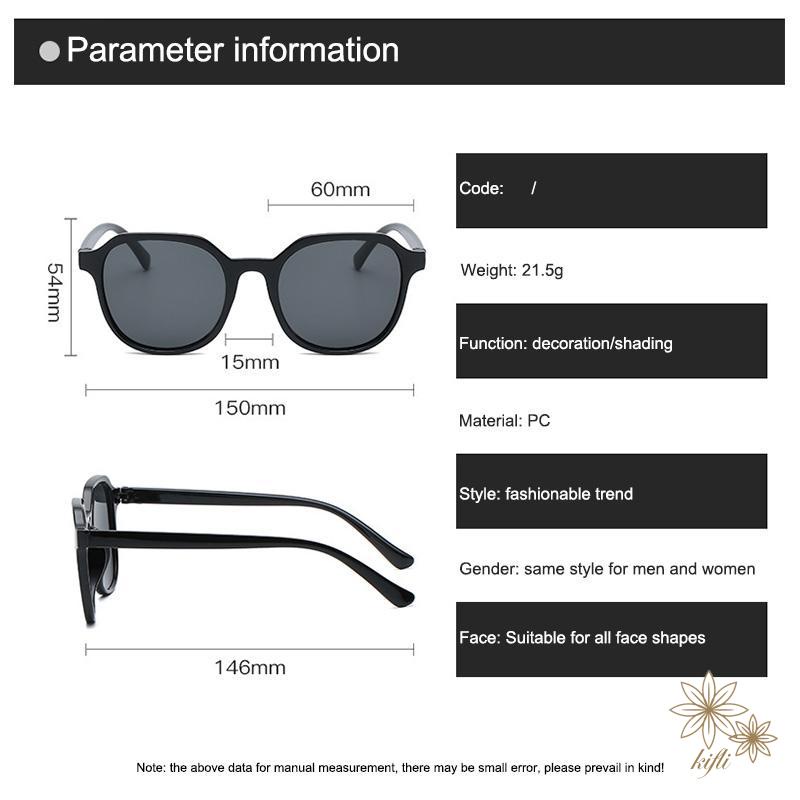 【kifli】Kính Mát Gọng Tròn Chống Tia UV Phong Cách Cổ Điển Thời Trang Mùa Hè Dành Cho Nữ