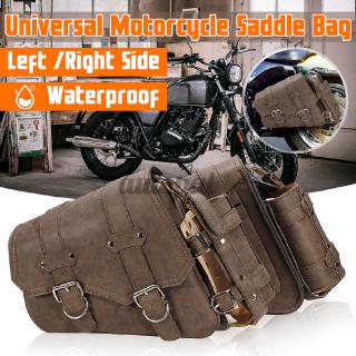 Vintage Brown Leather Swingarm Single Sided Pannier Saddle Bag for Harley Davidson Sportster