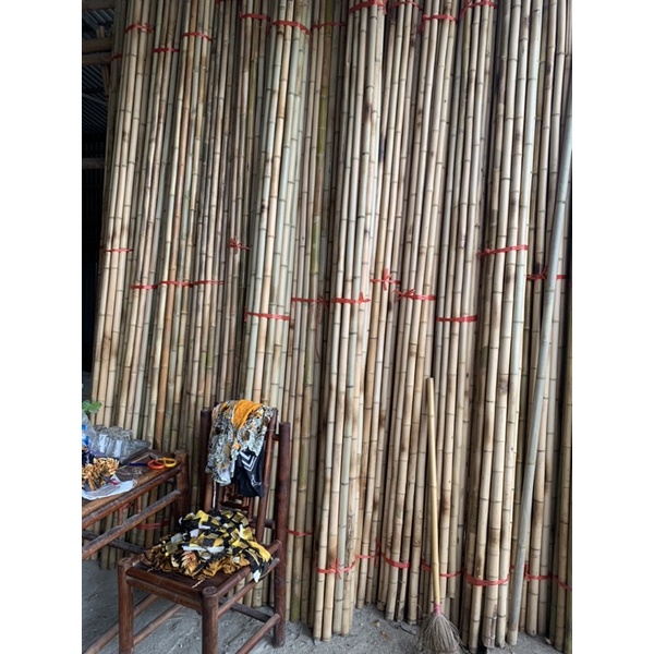Tre trúc trang trí, tre trúc ốp nhà hàng, trúc 3m đk 3 cm