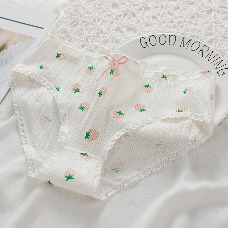 Quần lót nữ cotton gân tăm Chunxuu, chất liệu mềm co dãn thoáng khí kháng khuẩn nhiều họa tiết dễ thương - QC31