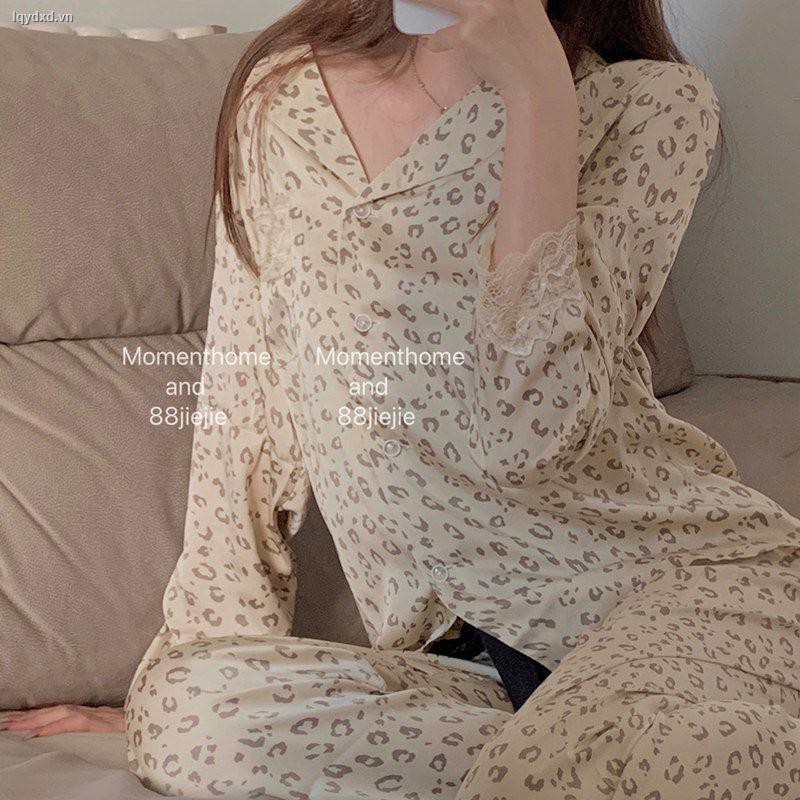 Đồ ngủ in họa tiết thời trang xuân thu 2020 dễ thương cho nữ