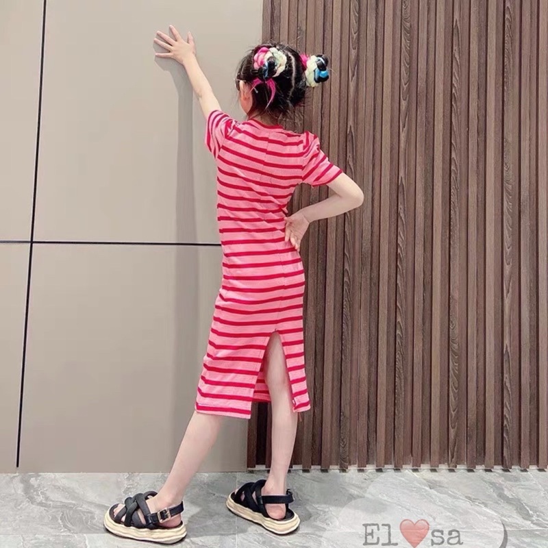 Body tăm gân hồng siêu mềm cho bé gái