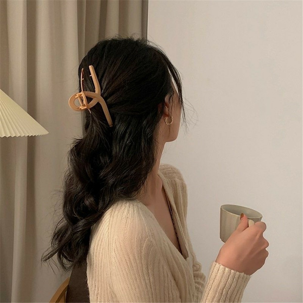 Kẹp tóc hàn quốc đính đá, Cặp tóc càng cua kim loại xoắn thời trang xinh sang chảnh hottrend