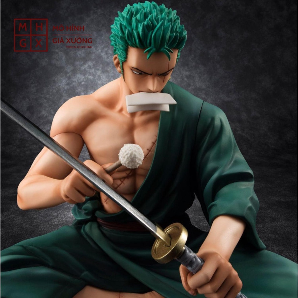 Mô hình One Piece Zoro POP ngồi lau kiếm cao 15cm , figure mô hình one piece giá xưởng